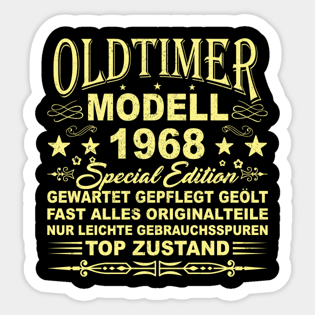 OLDTIMER MODELL BAUJAHR 1968 Sticker by SinBle